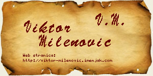Viktor Milenović vizit kartica